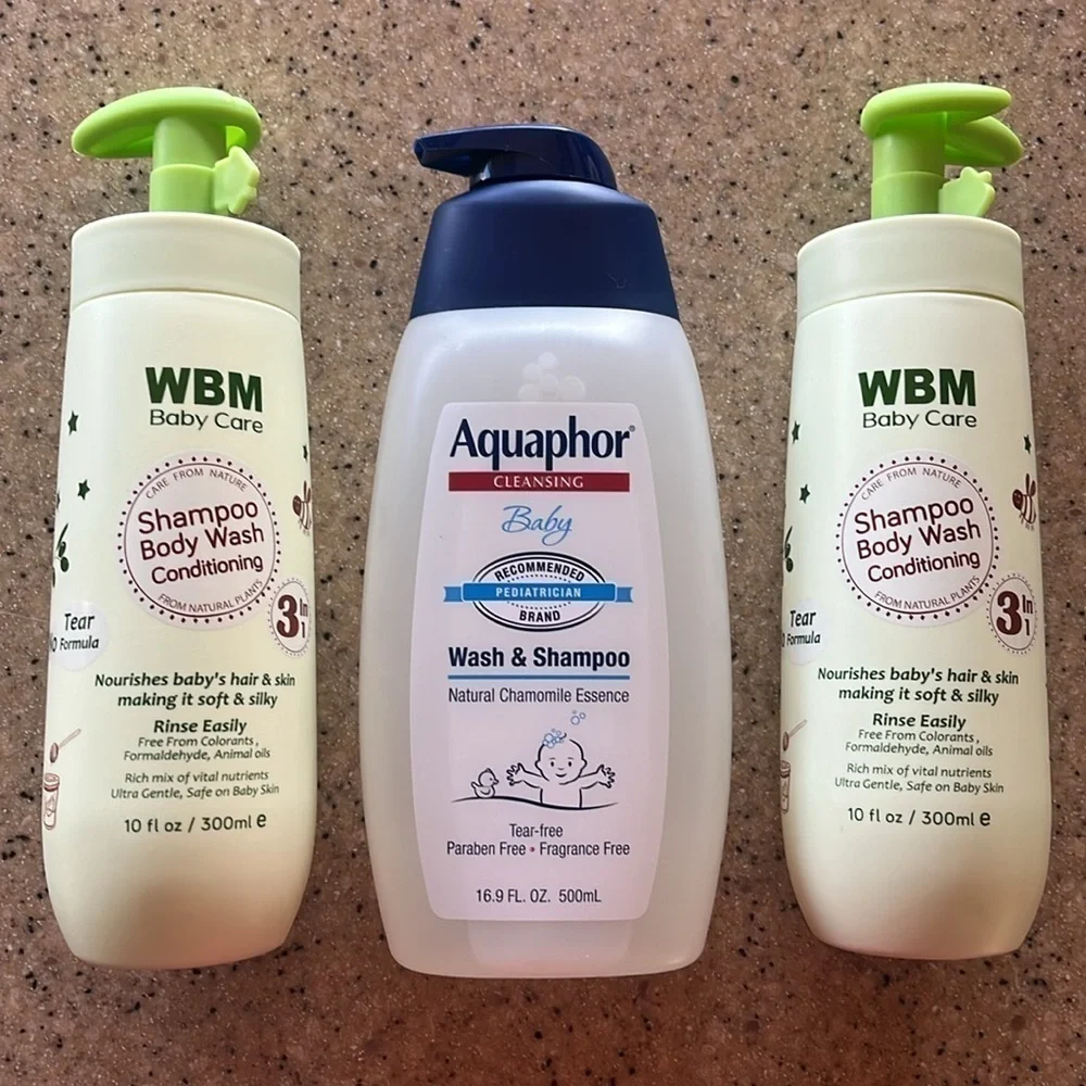 Brand New Aquaphor & WBM Baby Wash Shampoo Conditioning Natural Cleansing